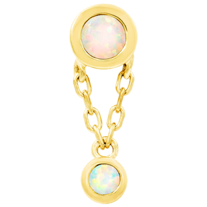 threadless: "Clara" End in Gold with Opal