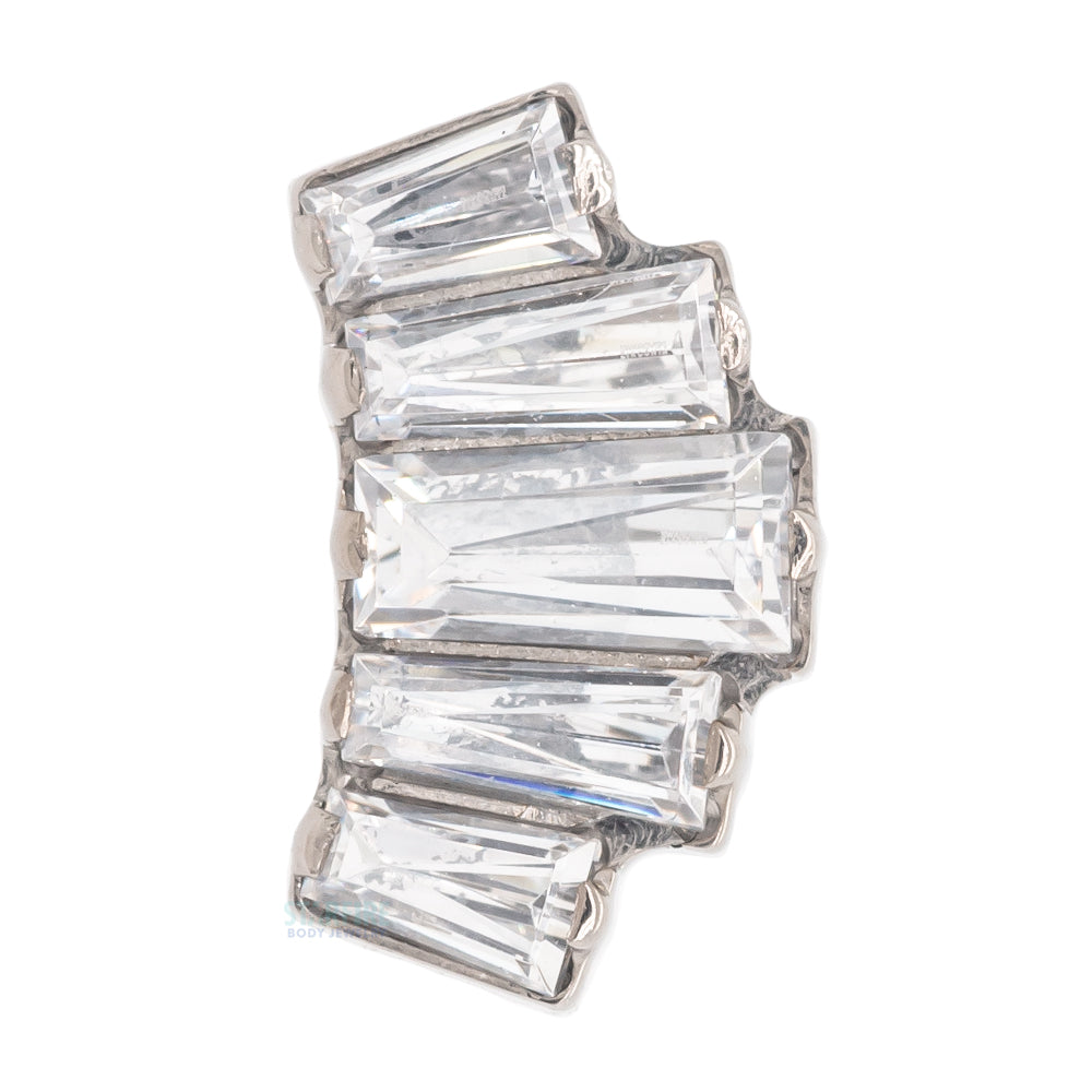 "Empress" Threaded End with Prong-set Faceted Gems