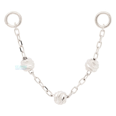 "Cressida" 3 Bead Chain Attachment in Gold