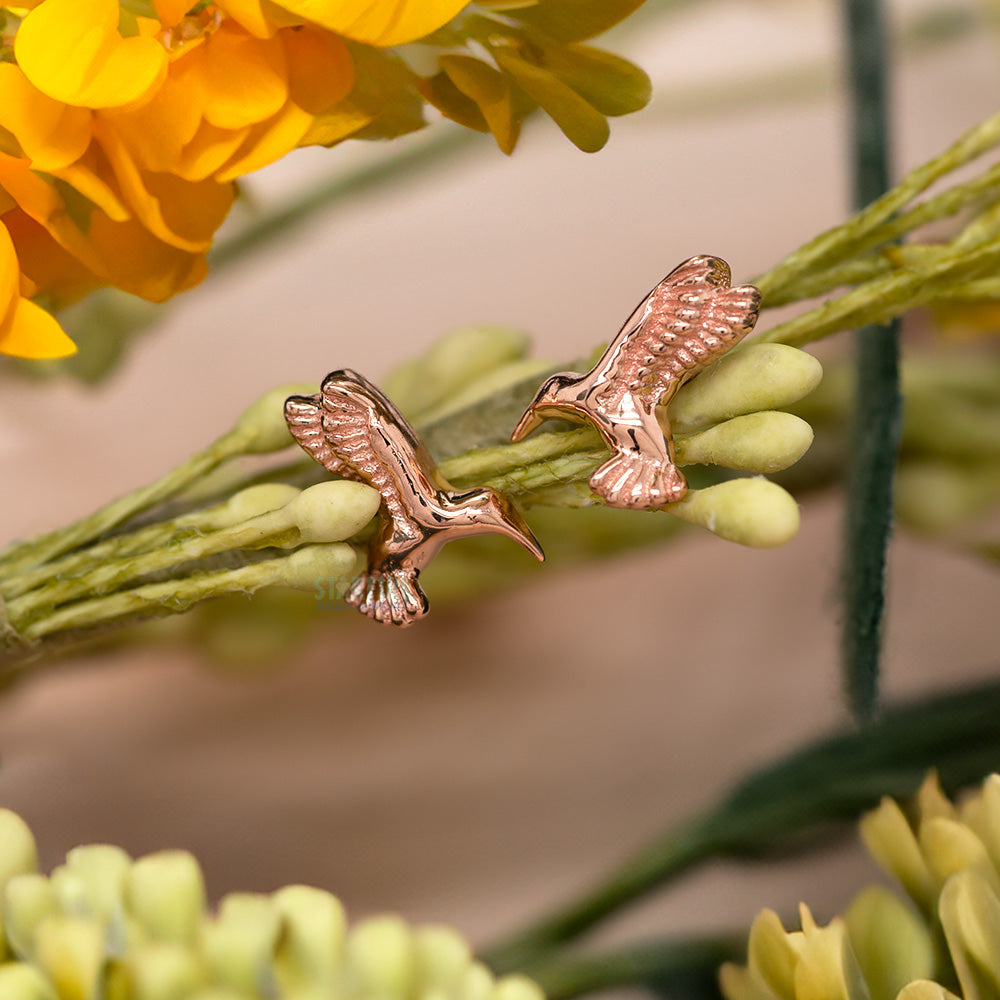 Hummingbird Small Threaded End in Gold