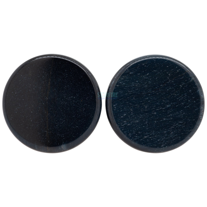 Mayan Style Stone Plugs - Blue Tiger Eye