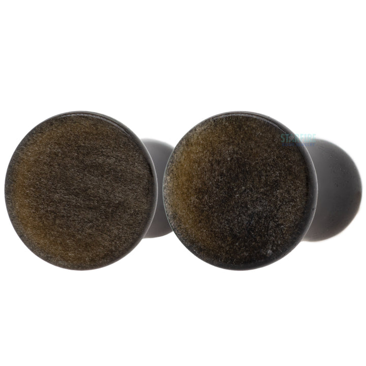 Mayan Style Stone Plugs - Golden Obsidian