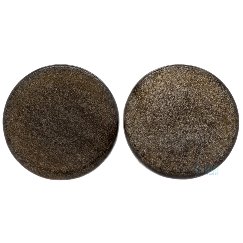 Mayan Style Stone Plugs - Golden Obsidian