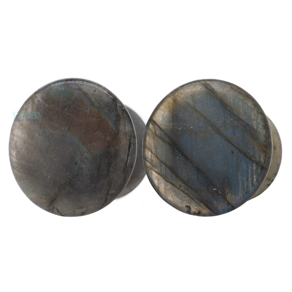 Mayan Style Stone Plugs - Labradorite