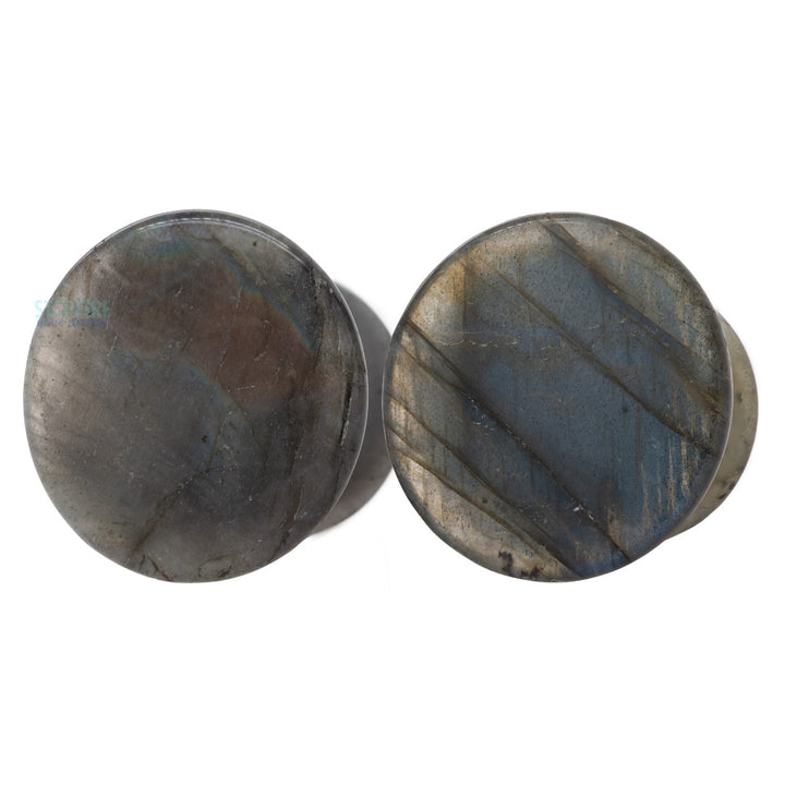 Mayan Style Stone Plugs - Labradorite