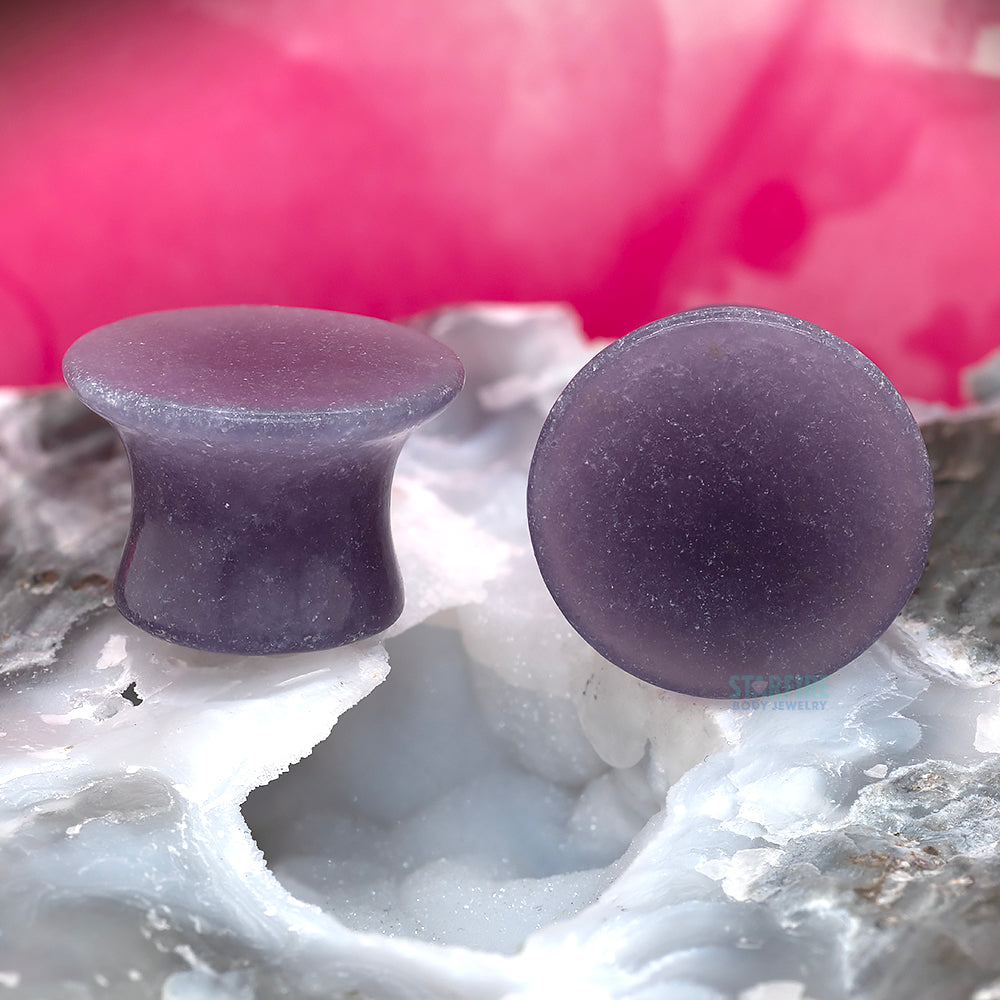 Mayan Style Stone Plugs - Lepidolite