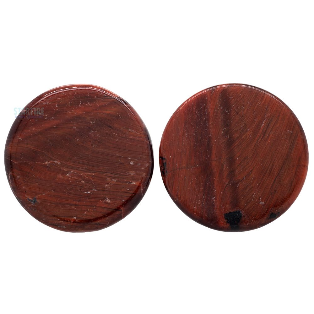 Mayan Style Stone Plugs - Red Tiger Eye