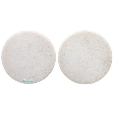 Mayan Style Stone Plugs - White Agate