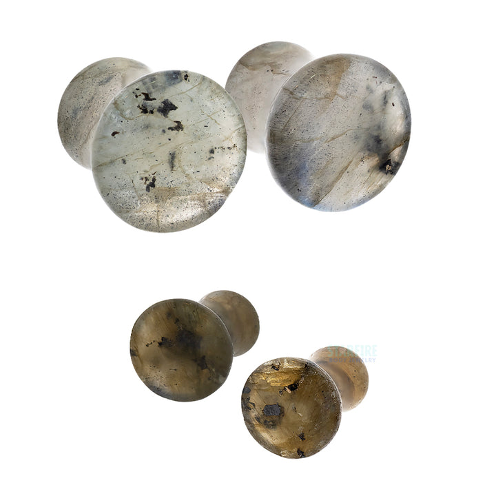Mayan Style Stone Plugs - Labradorite