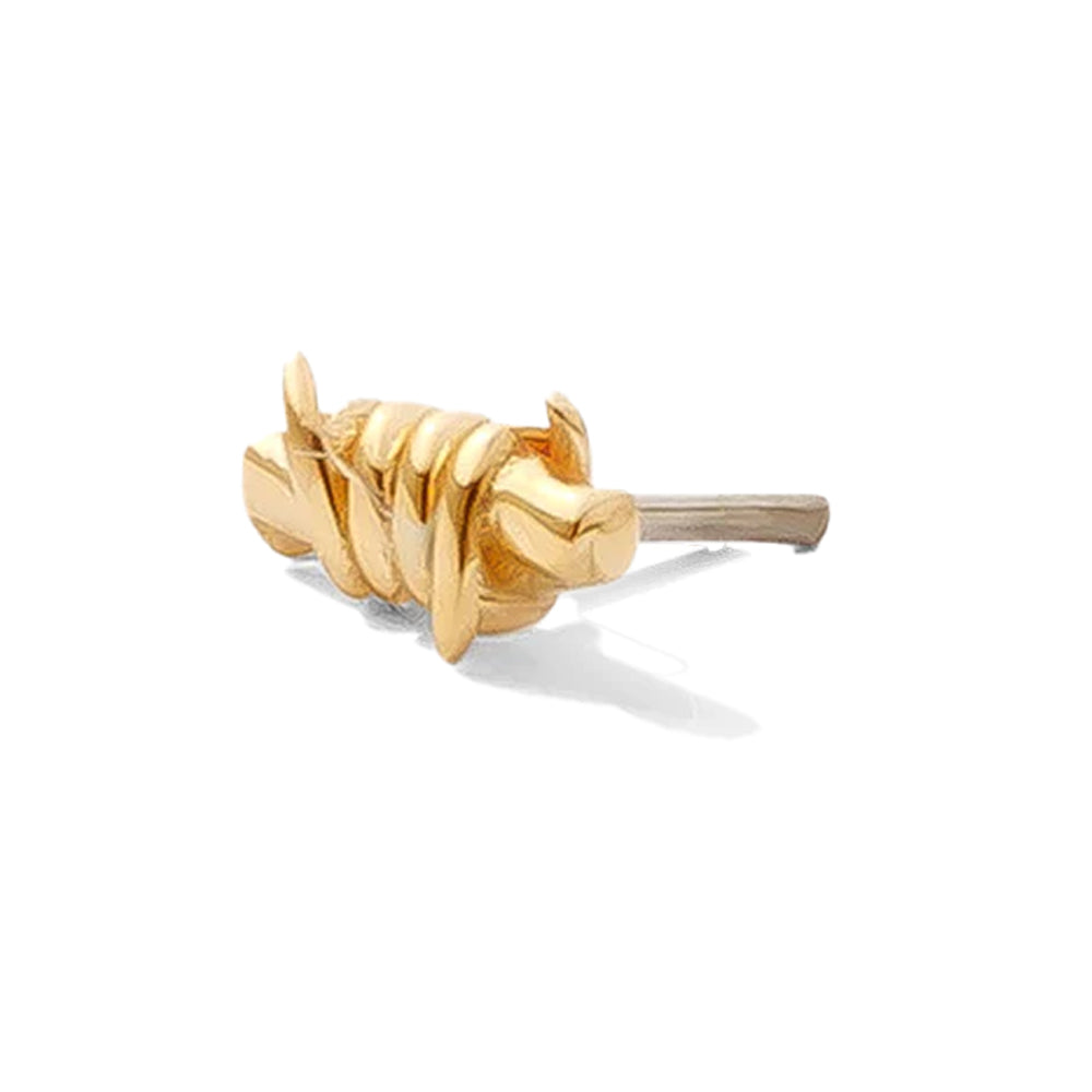 threadless: Barbed Wire Pin in Gold