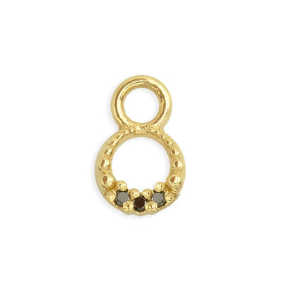 "Athena" Charm in Gold with Gemstones