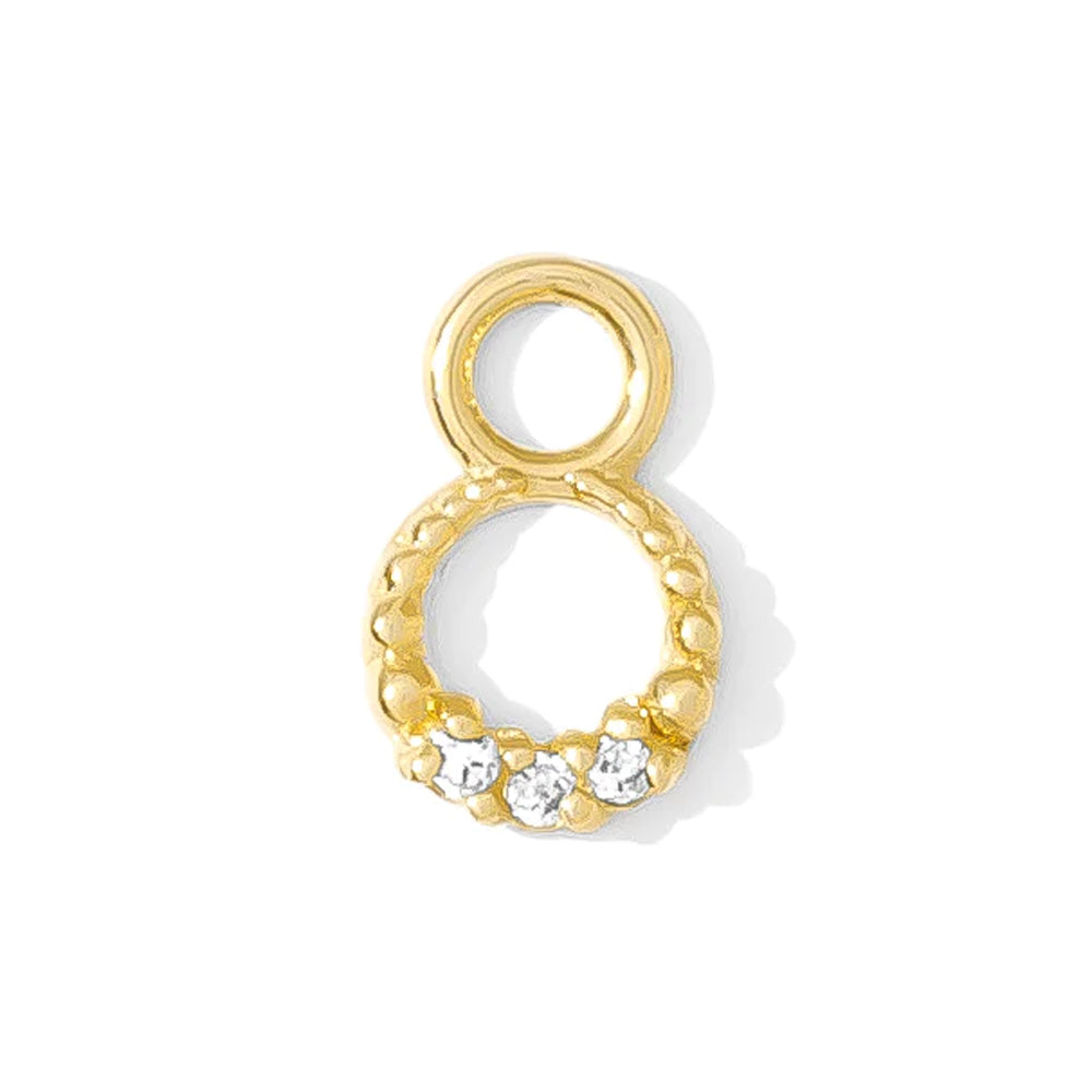 "Athena" Charm in Gold with Gemstones