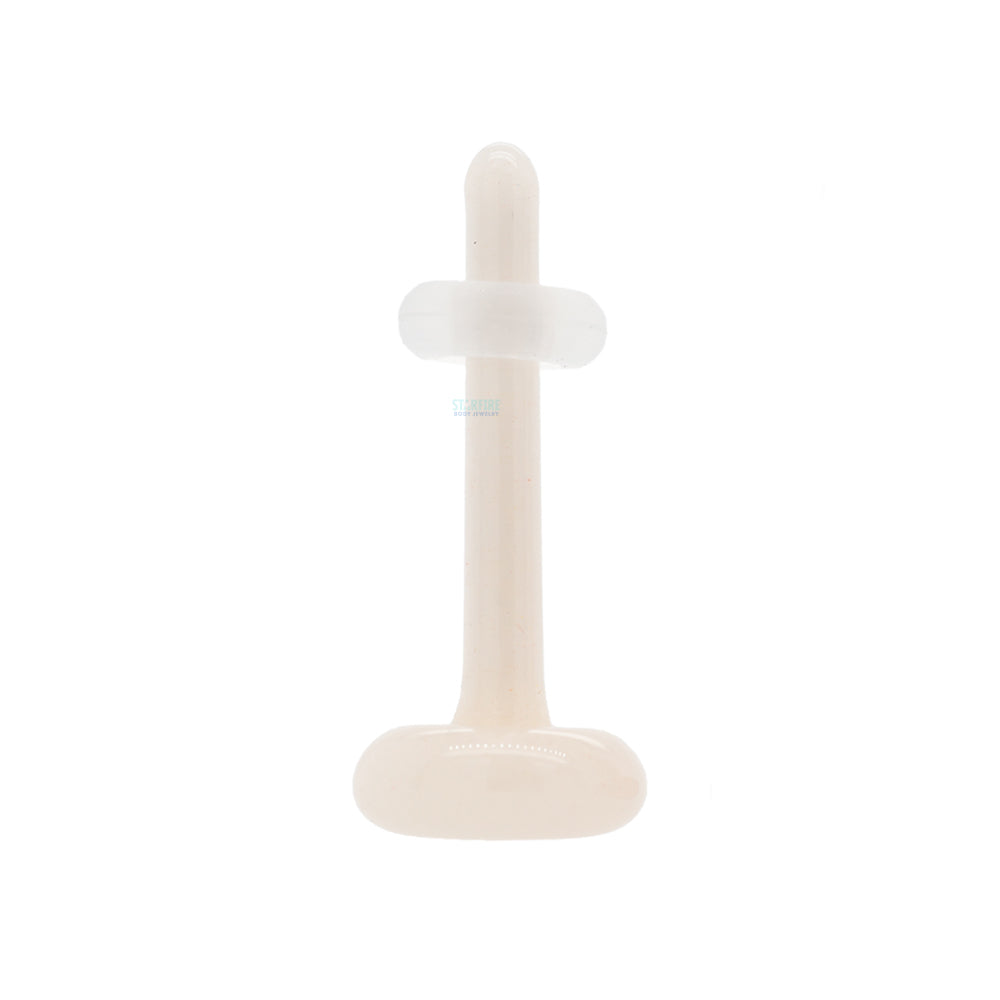 Glass Labret (Flatback) Retainer - Skin Tone 4