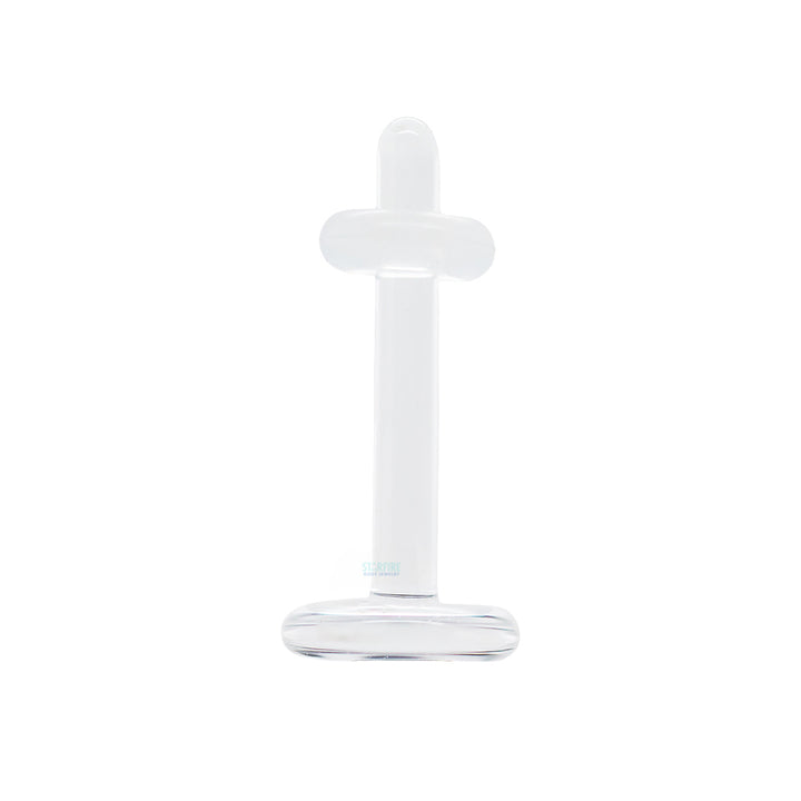 Glass Labret (Flatback) Retainer - Crystal