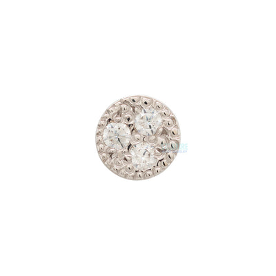 threadless: Pave Circle Pin in Gold with White CZ's