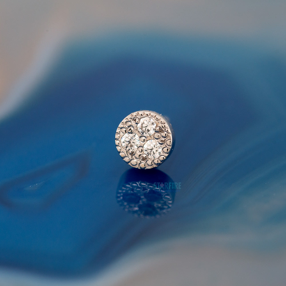 threadless: Pave Circle Pin in Gold with White CZ's