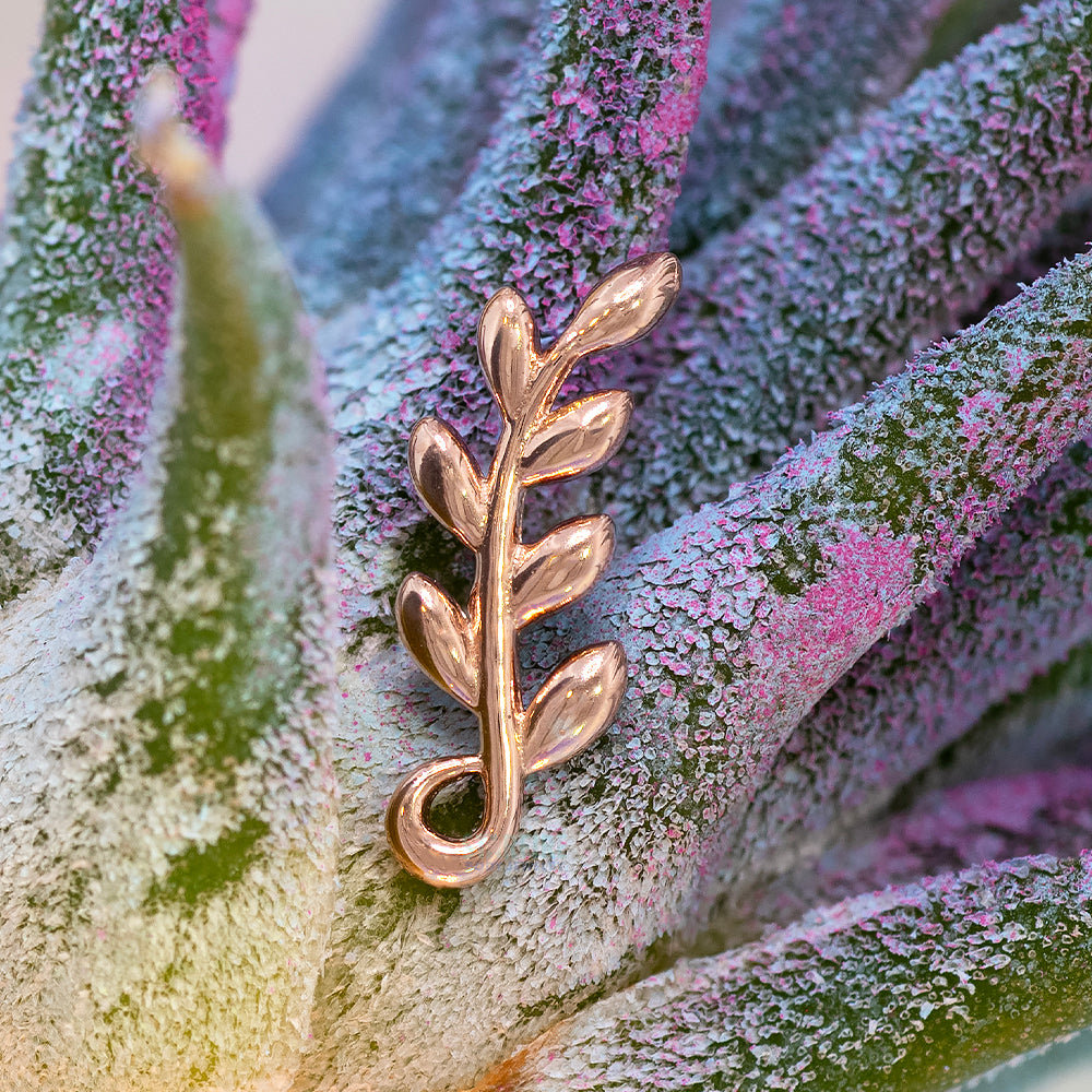 threadless: "Tendril" Pin in Gold