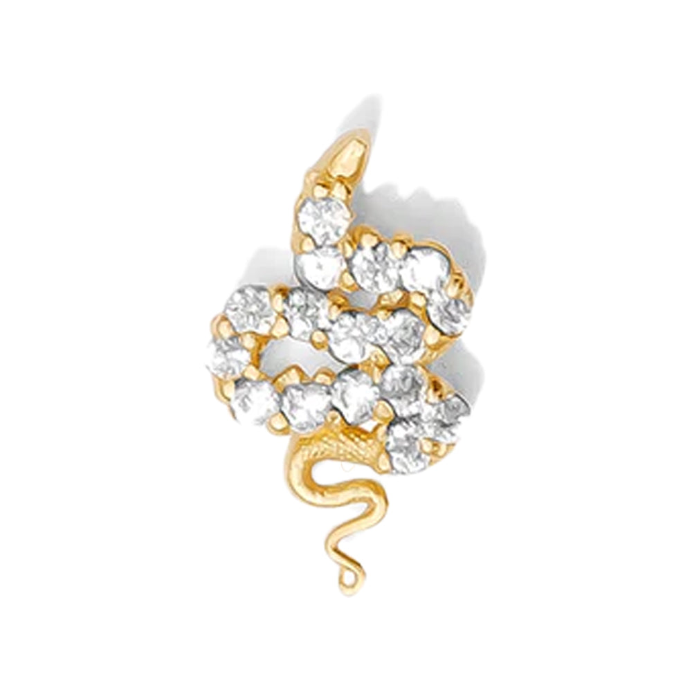 threadless: "Ultra Slither" Pin in Gold with Gemstones
