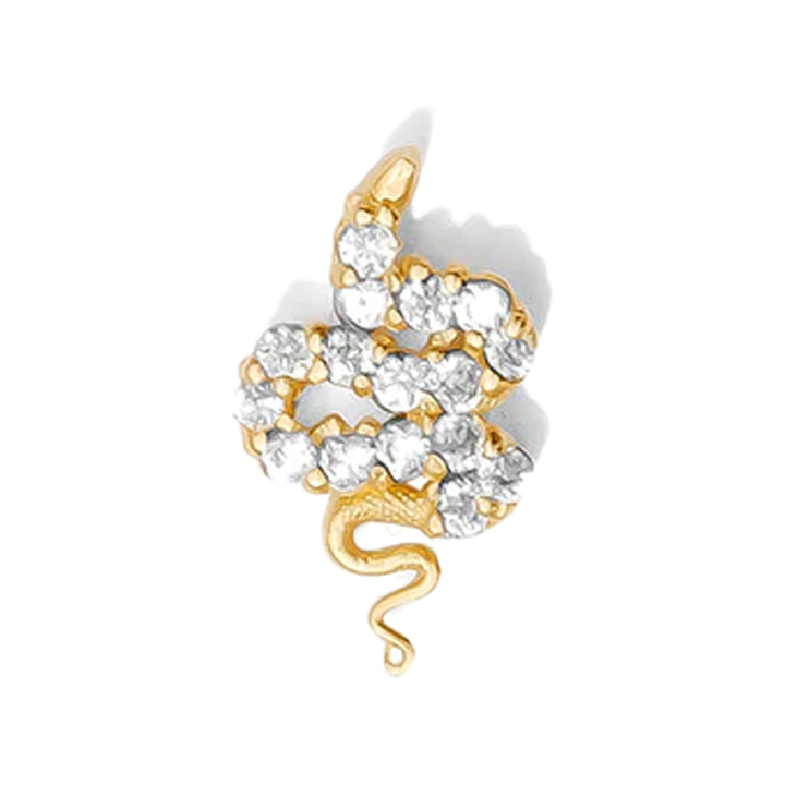 threadless: "Ultra Slither" Pin in Gold with Gemstones
