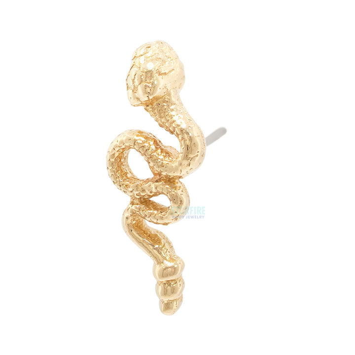 threadless: "Smol Slither Snake" Pin in Gold