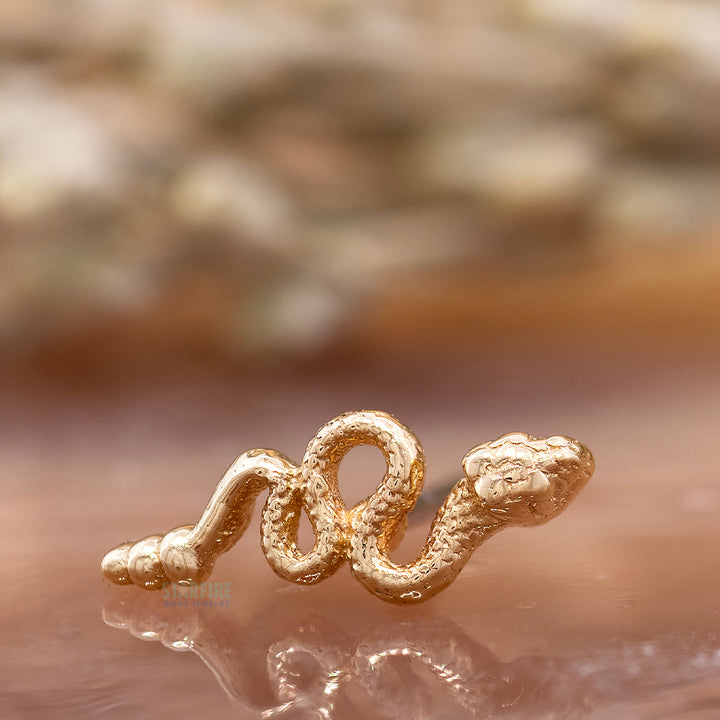 threadless: "Smol Slither Snake" Pin in Gold