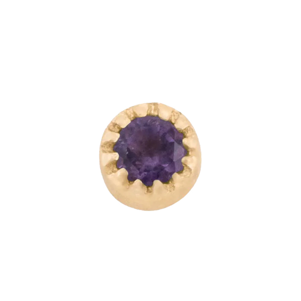 threadless: Scalloped Pin in Gold with Round Gemstone