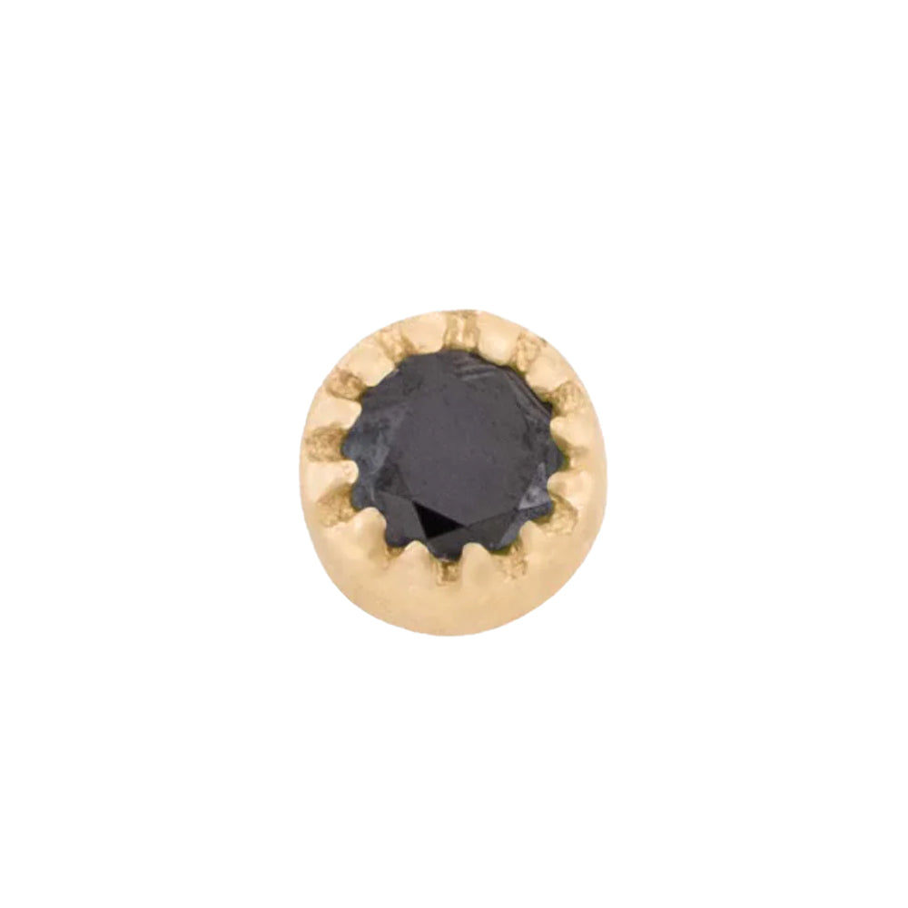 threadless: Scalloped Pin in Gold with Round Gemstone