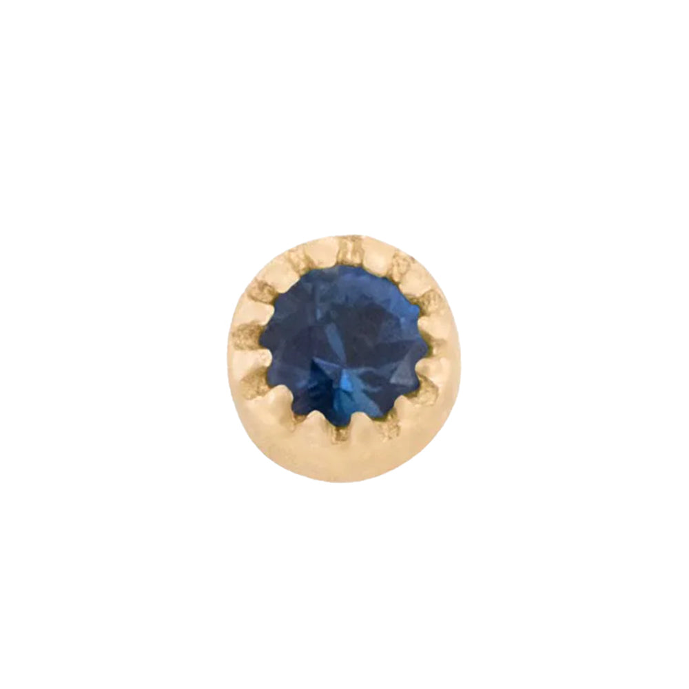 threadless: Scalloped Pin in Gold with Round Gemstone
