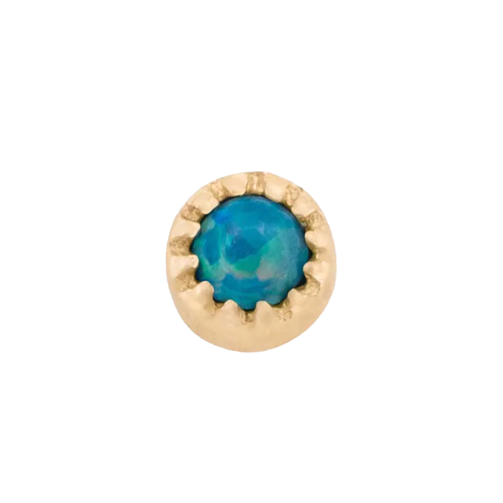 threadless: Scalloped Pin in Gold with Round Gemstone