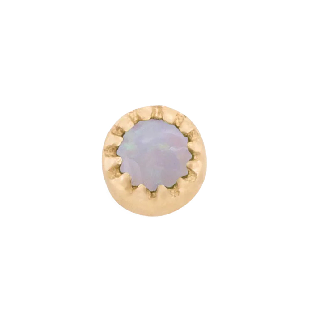 threadless: Scalloped Pin in Gold with Round Gemstone