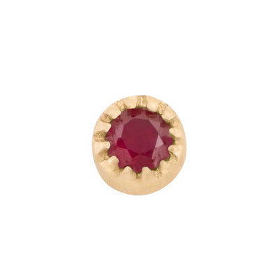 threadless: Scalloped Pin in Gold with Round Gemstone