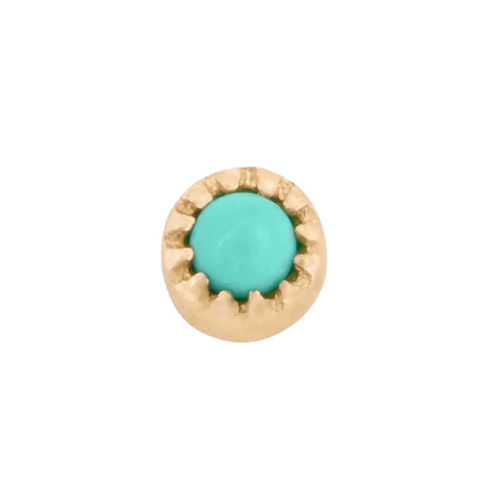 threadless: Scalloped Pin in Gold with Round Gemstone