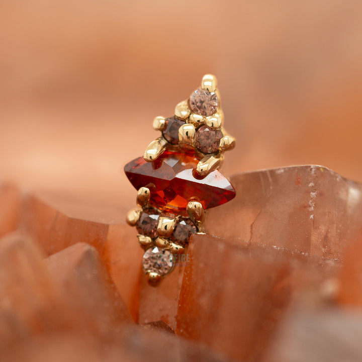threadless: "Mimosa" Pin in Gold - 'Natural Mystic' collection