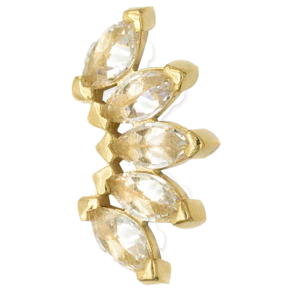 threadless: "Bella" Pin in Gold with Birthstone Gemstones