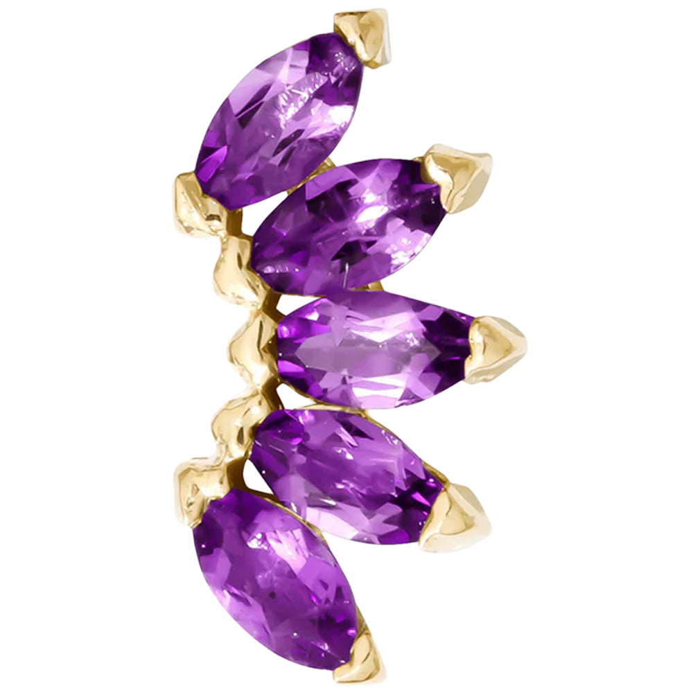threadless: "Bella" Pin in Gold with Birthstone Gemstones