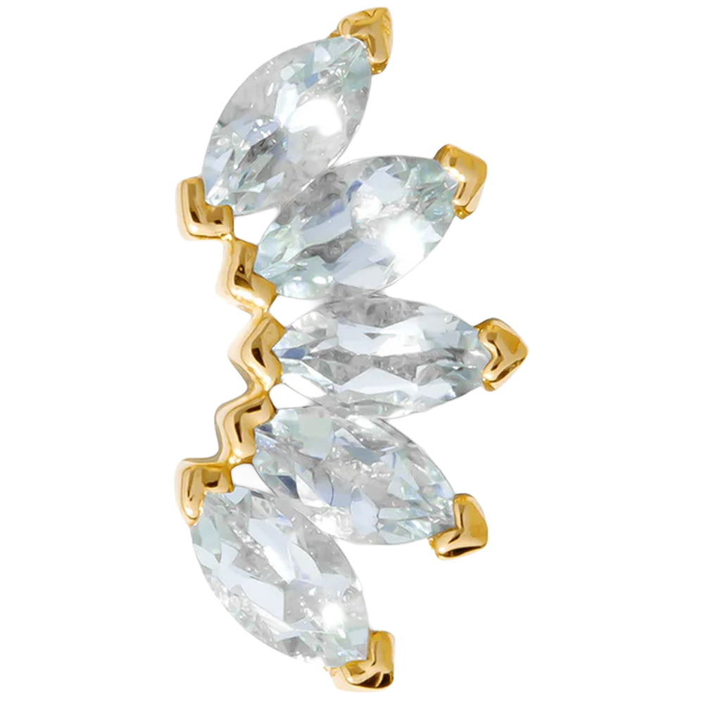 threadless: "Bella" Pin in Gold with Birthstone Gemstones