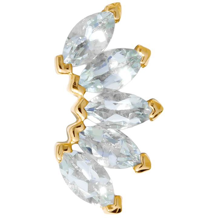 threadless: "Bella" Pin in Gold with Birthstone Gemstones