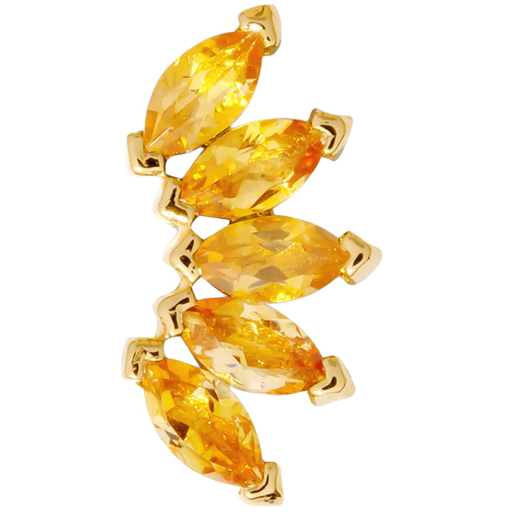 threadless: "Bella" Pin in Gold with Birthstone Gemstones