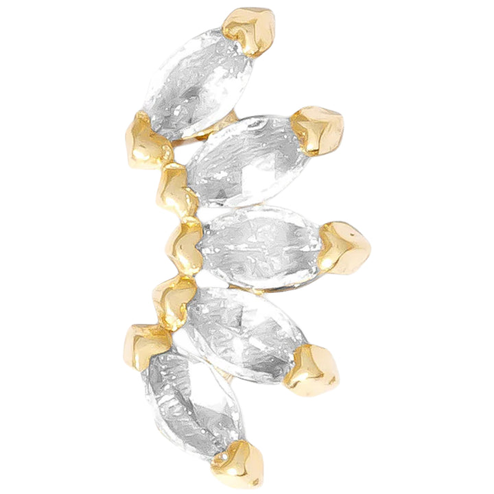 threadless: "Bella" Pin in Gold with Birthstone Gemstones