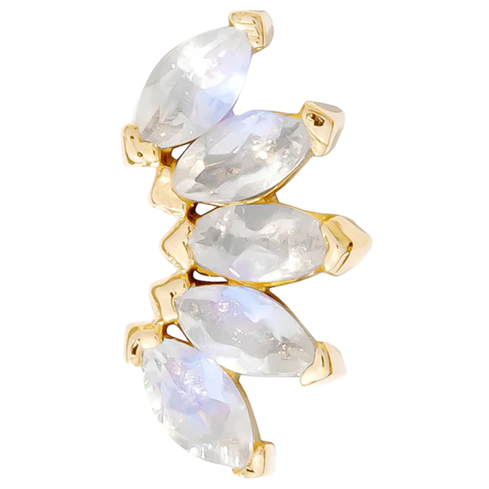 threadless: "Bella" Pin in Gold with Birthstone Gemstones