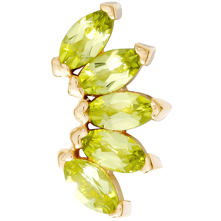 threadless: "Bella" Pin in Gold with Birthstone Gemstones