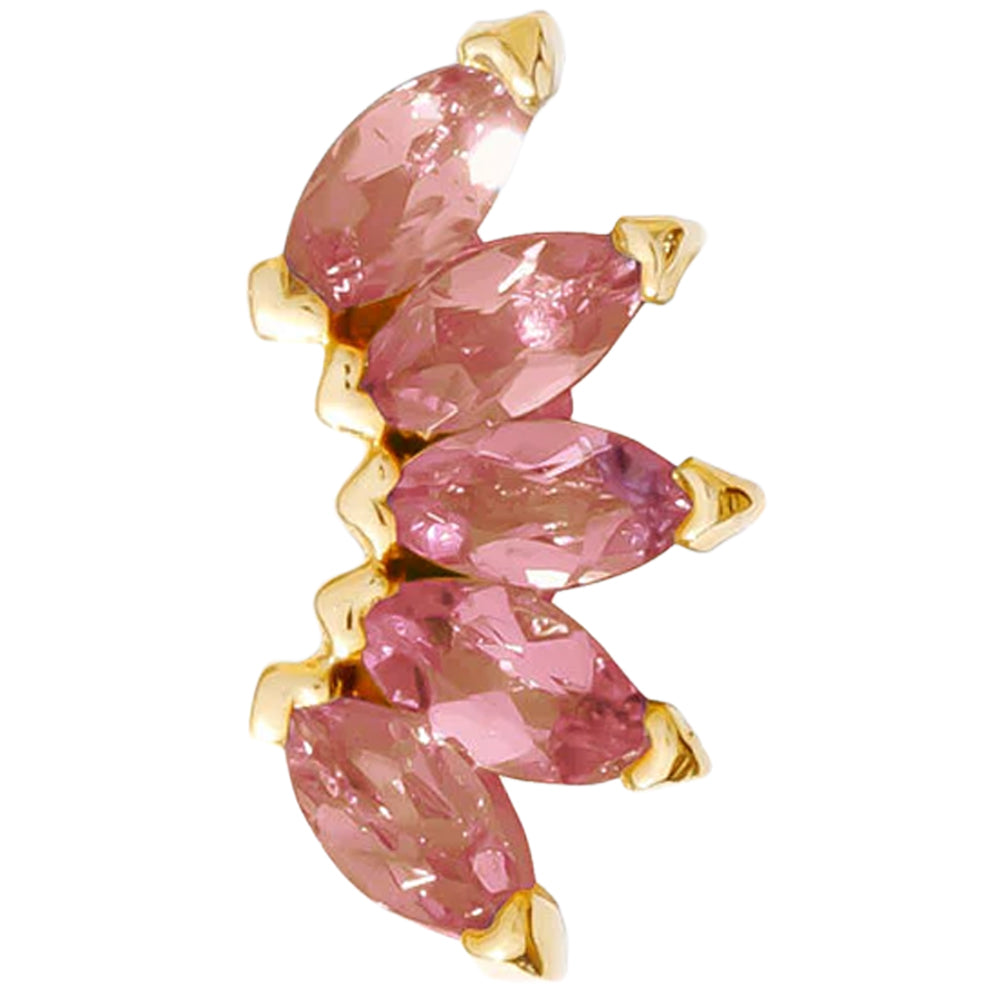 threadless: "Bella" Pin in Gold with Birthstone Gemstones
