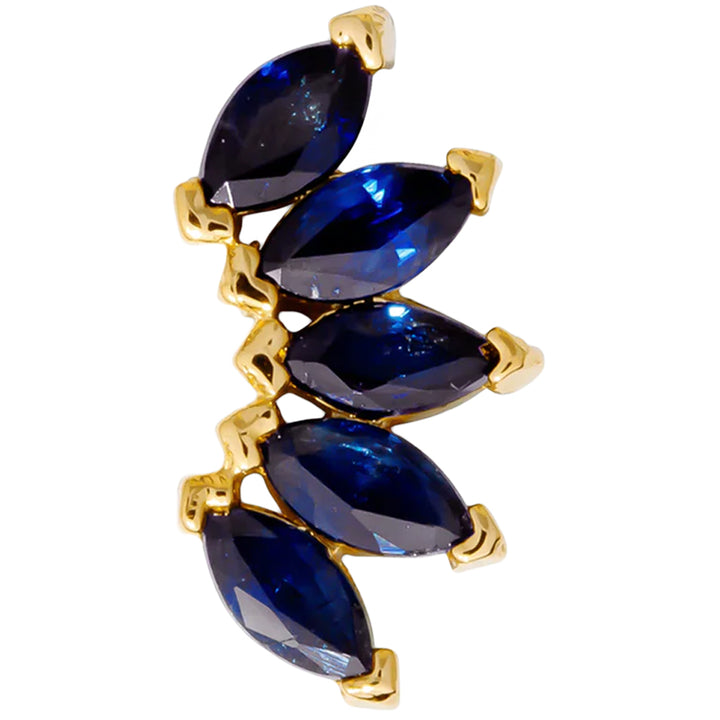 threadless: "Bella" Pin in Gold with Birthstone Gemstones
