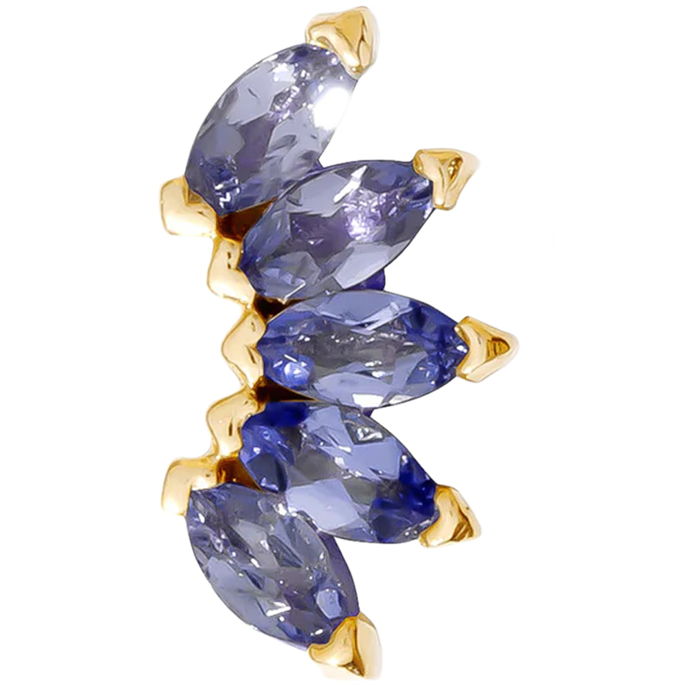 threadless: "Bella" Pin in Gold with Birthstone Gemstones
