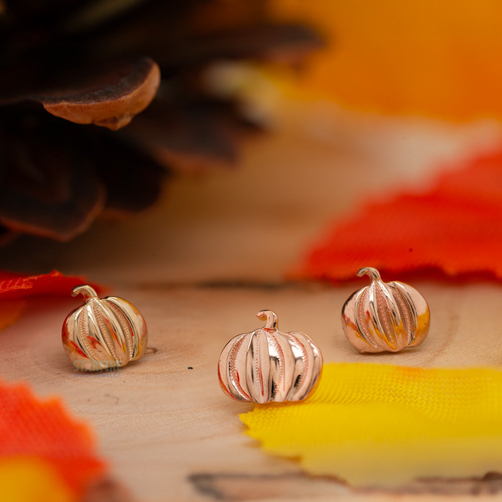 Pumpkin Threaded End in Gold