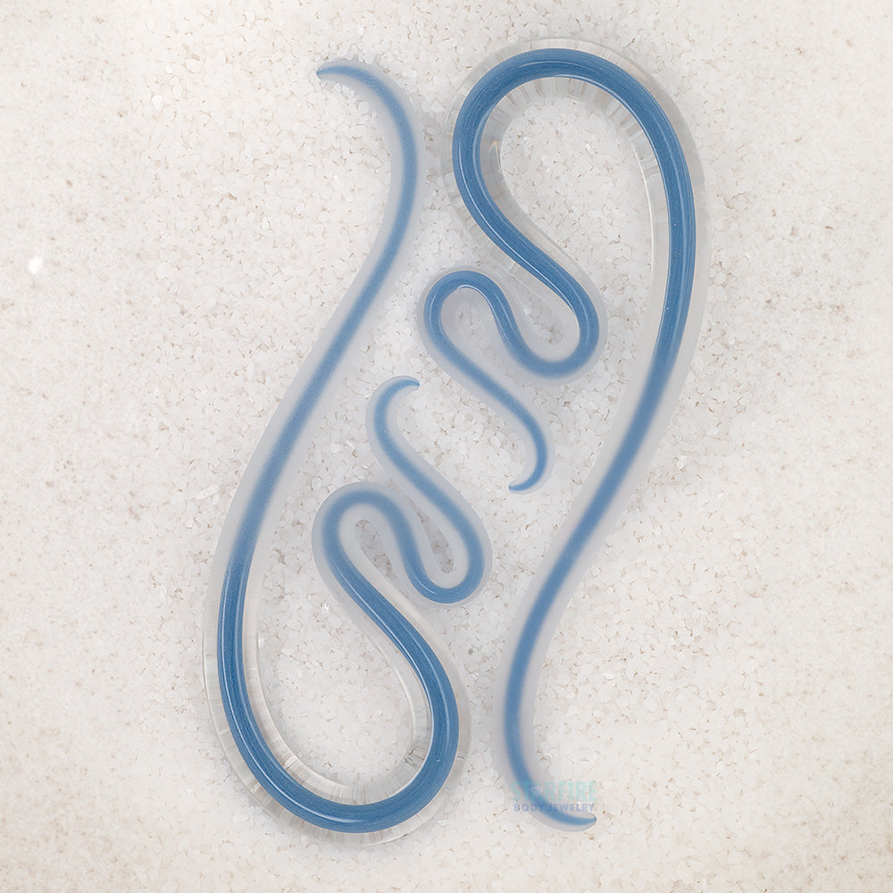 Glass River Snakes - Captured Periwinkle Seaglass