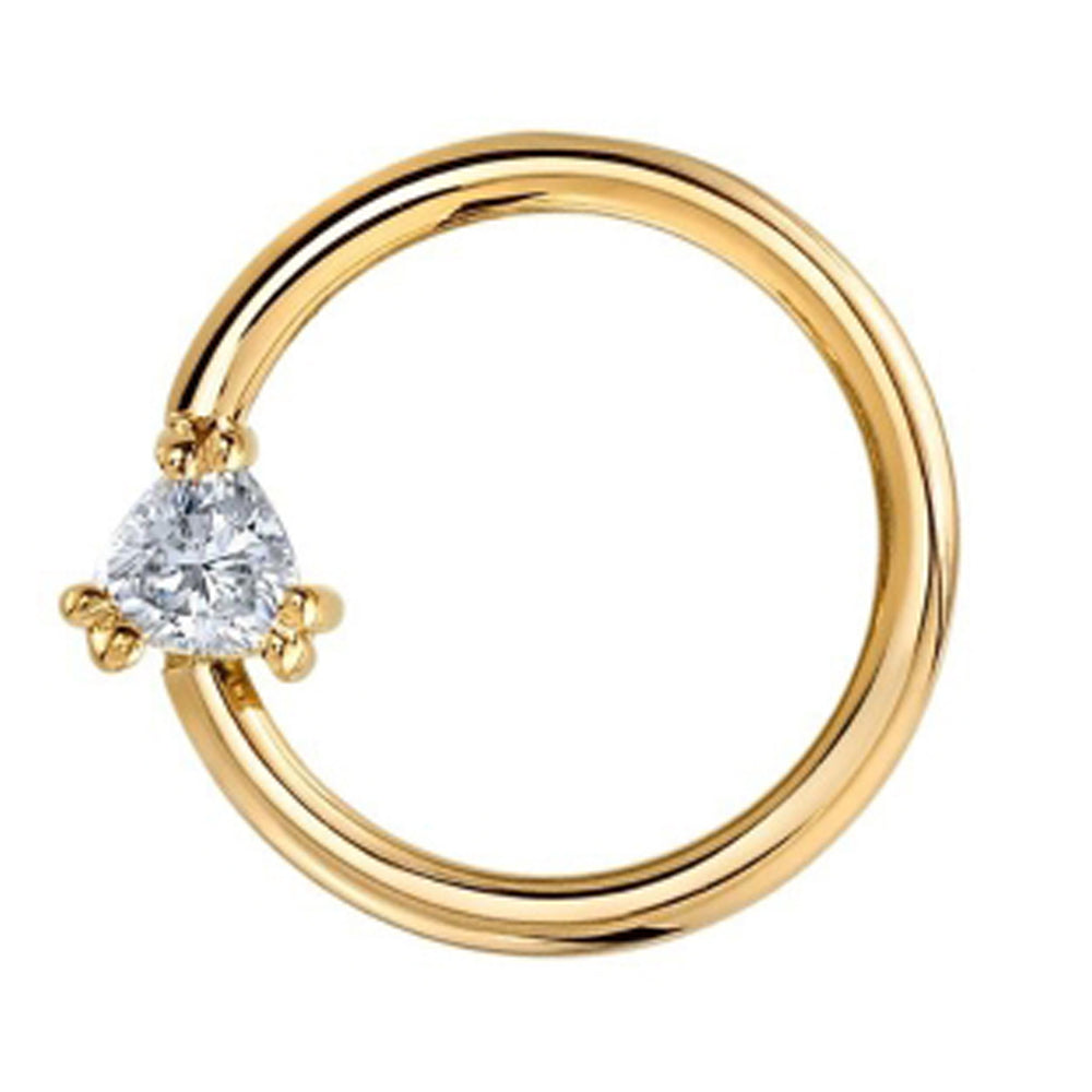 "Tanti" Seam Ring in Gold & Platinum with White CZ