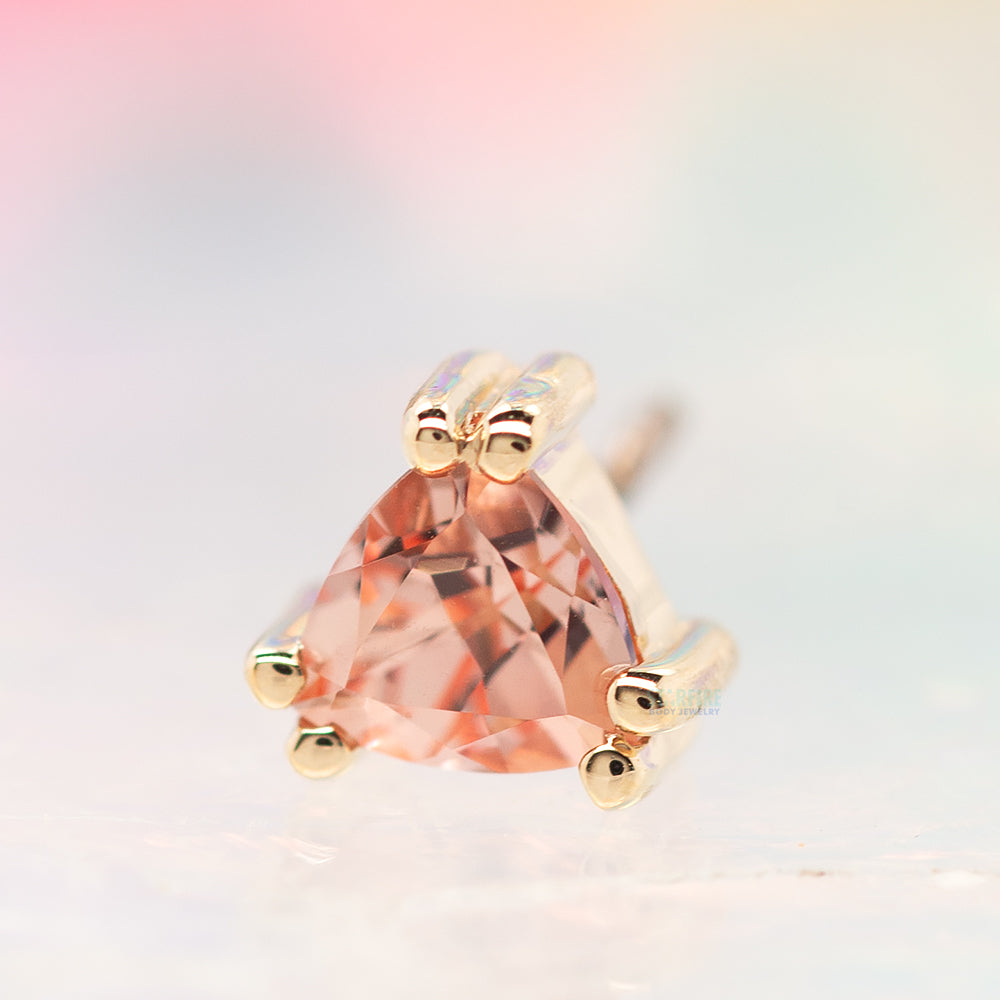 threadless: "Tanti" Pin in Gold with Champagne Sapphire