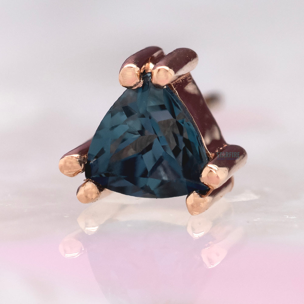 threadless: "Tanti" Pin in Gold with London Blue Topaz