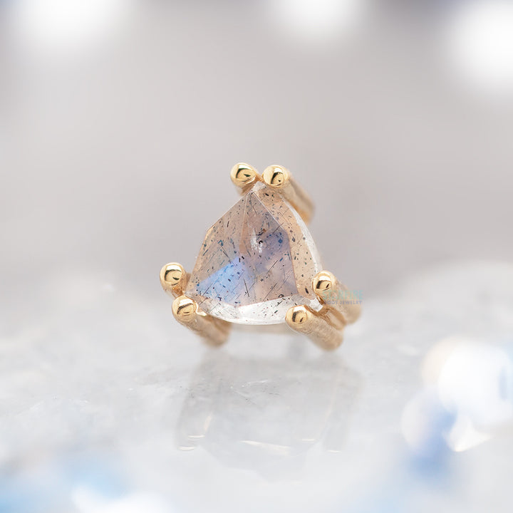 threadless: "Tanti" Pin in Gold with Rose Cut Labradorite